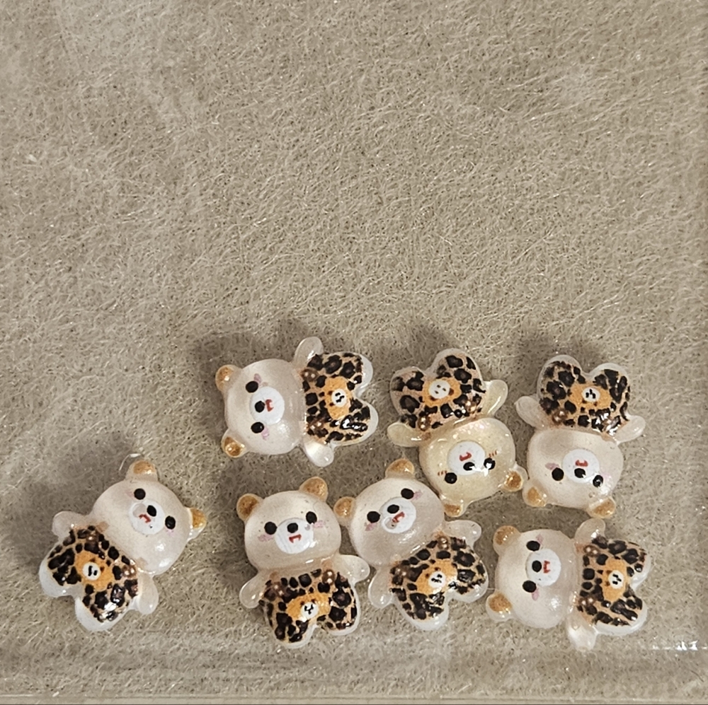 NWT SANRIO SET OF KAWAII BEARS RESIN NAIL ART DESIGN CHARMS 7pcs!